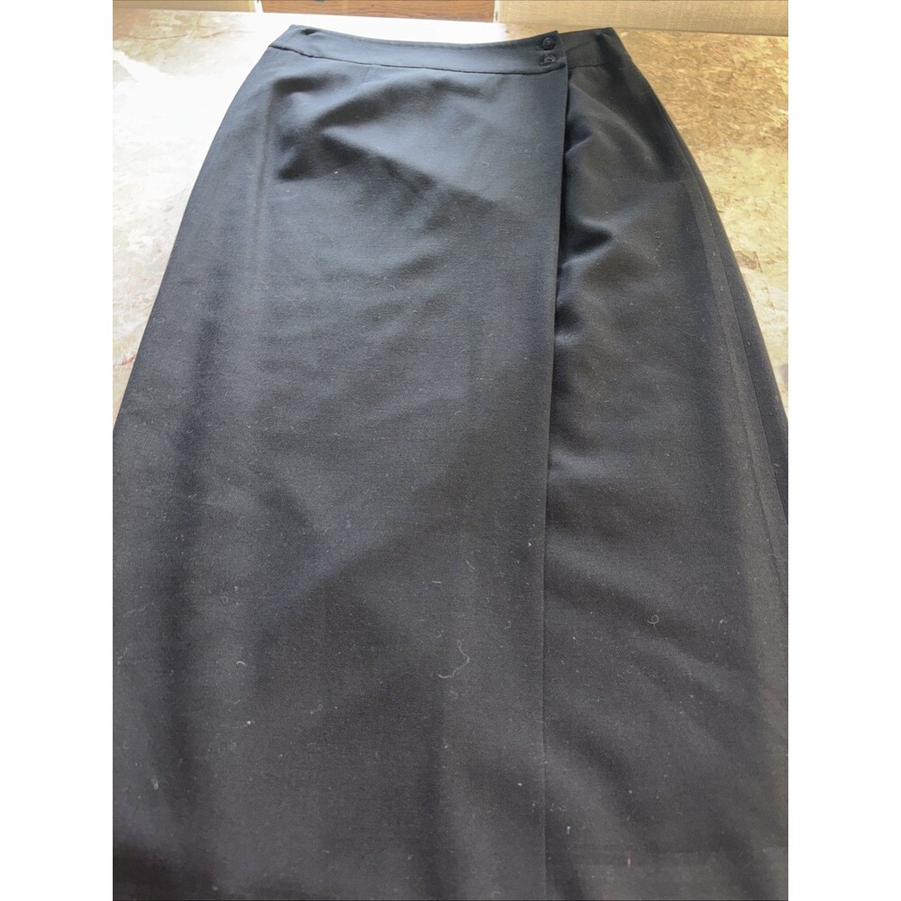 Liz Claiborne Collection 100% Pure Wool Vintage BlackPencil Skirt Women's Size 4